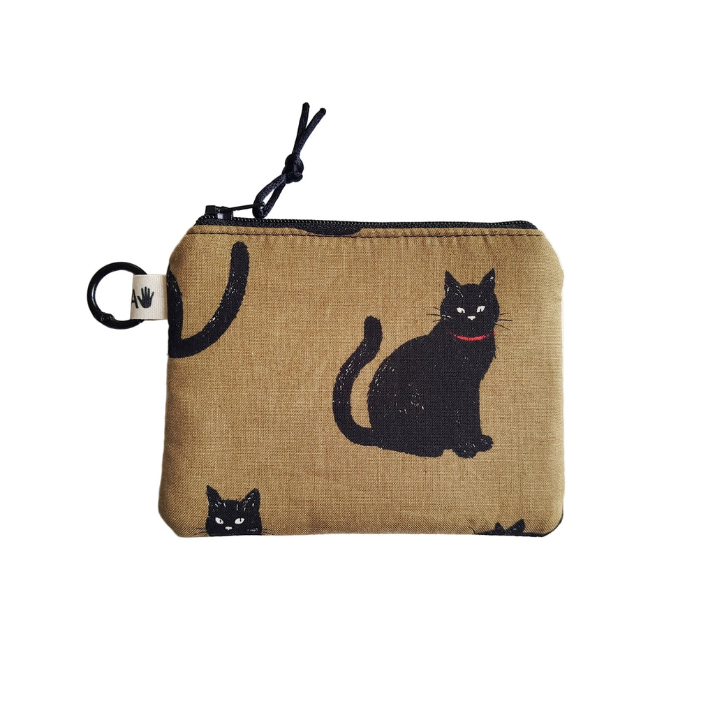Monedero gato negro kaki