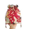 Bombonera satin grullas rojo