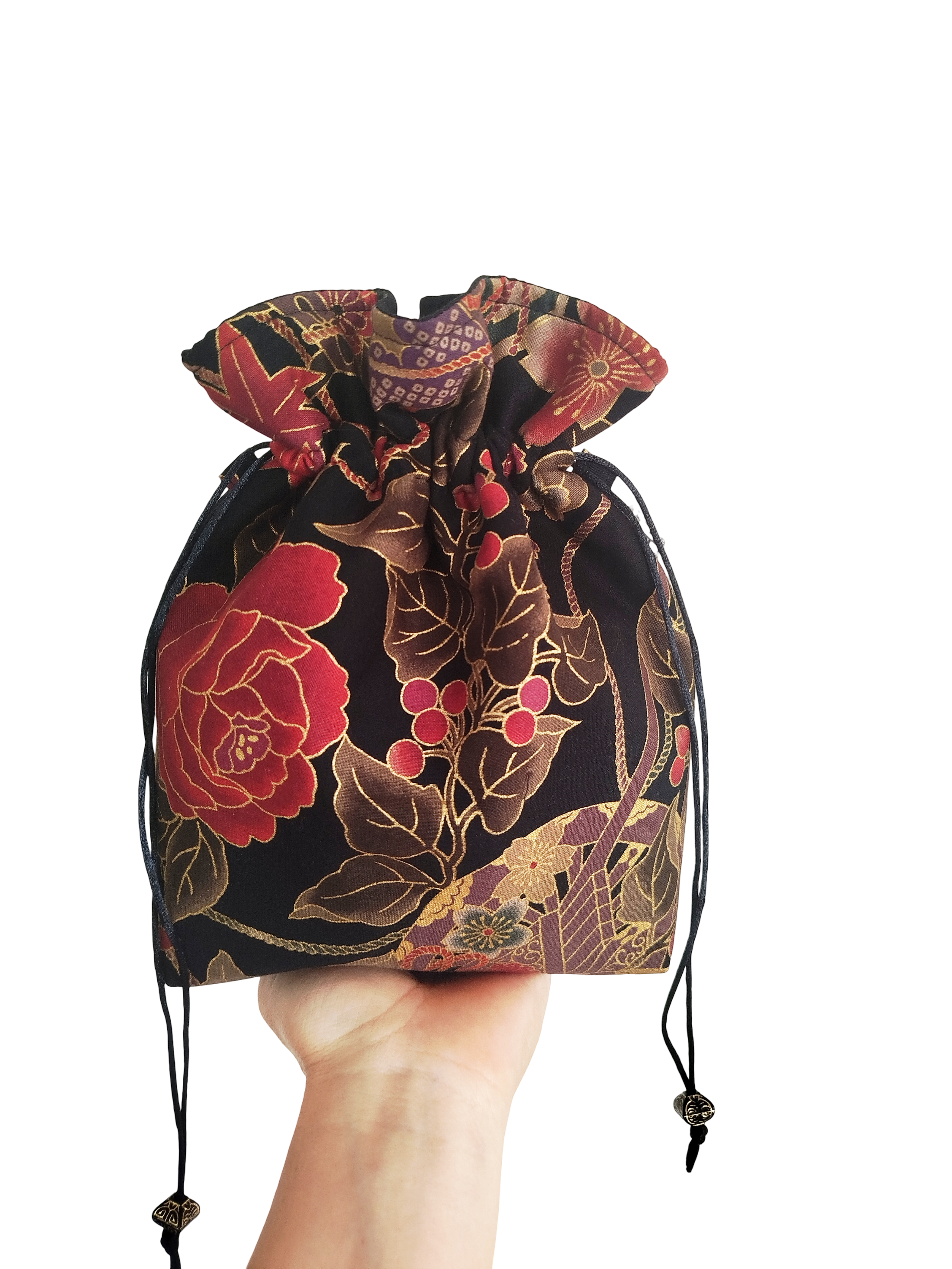 Bombonera negra rosas
