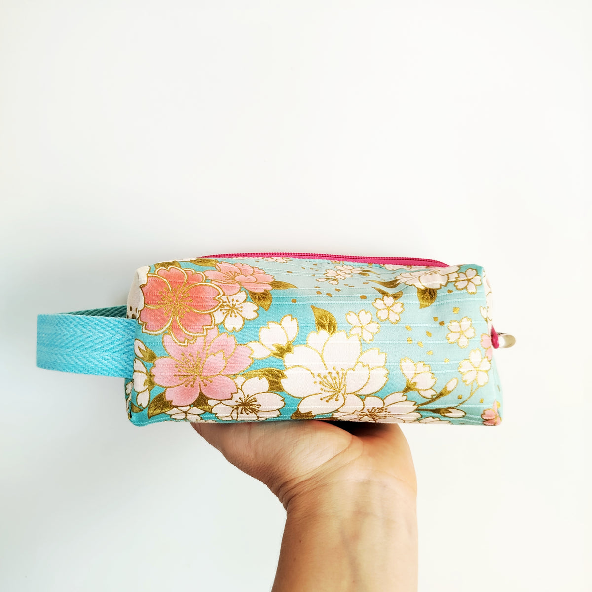 Neceser box satin sakura turquesa