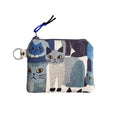 Monedero gatos gris y azul