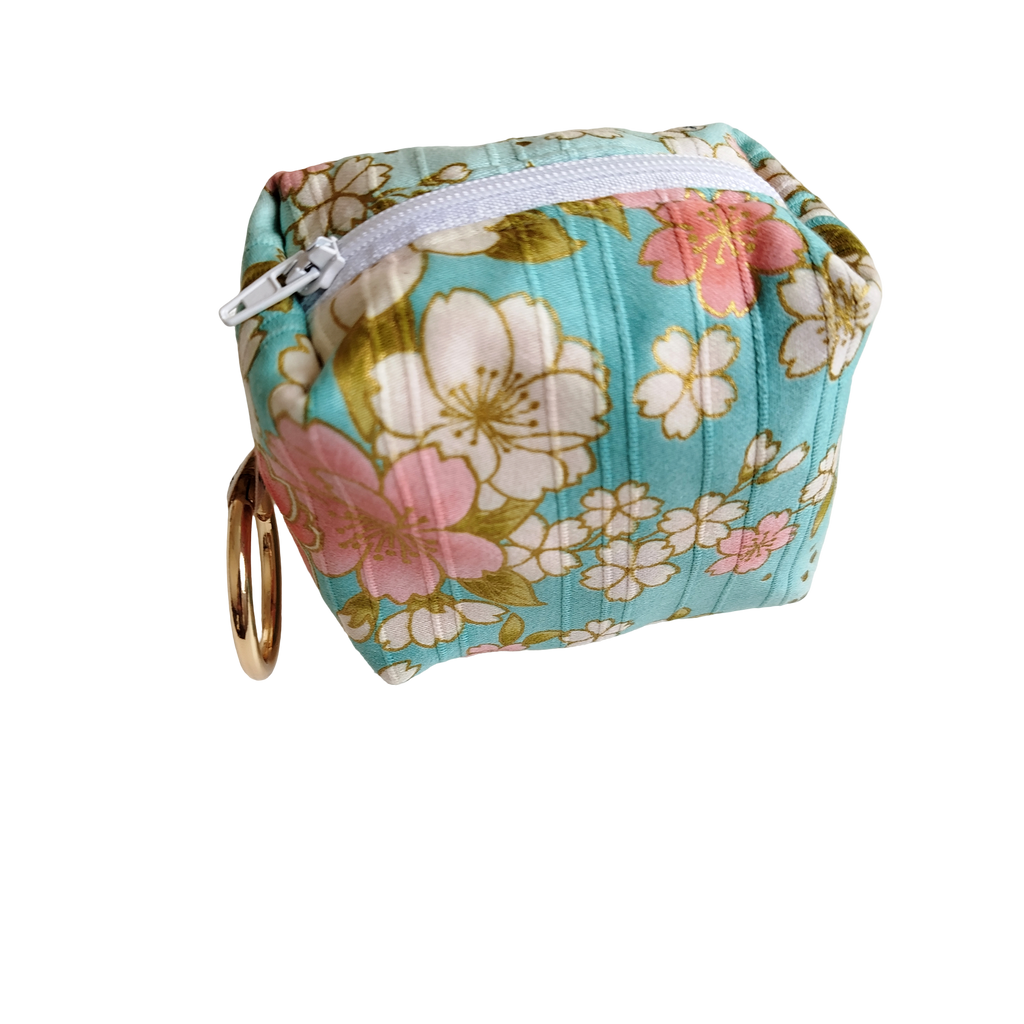 Mini charm satin turquesa