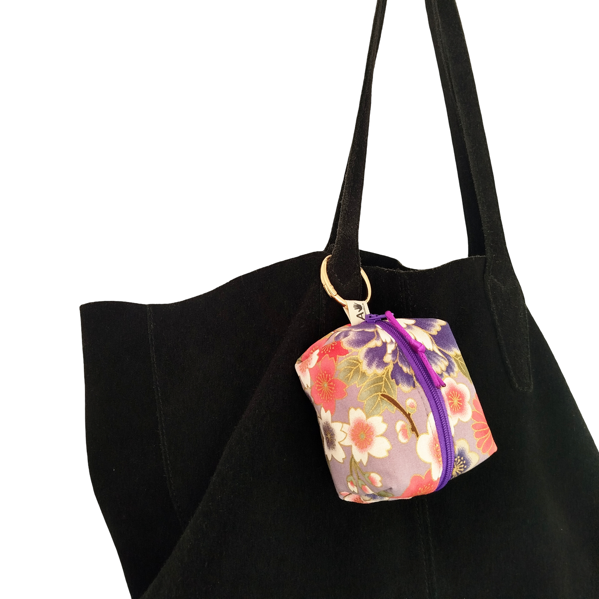 Mini charm lila flores