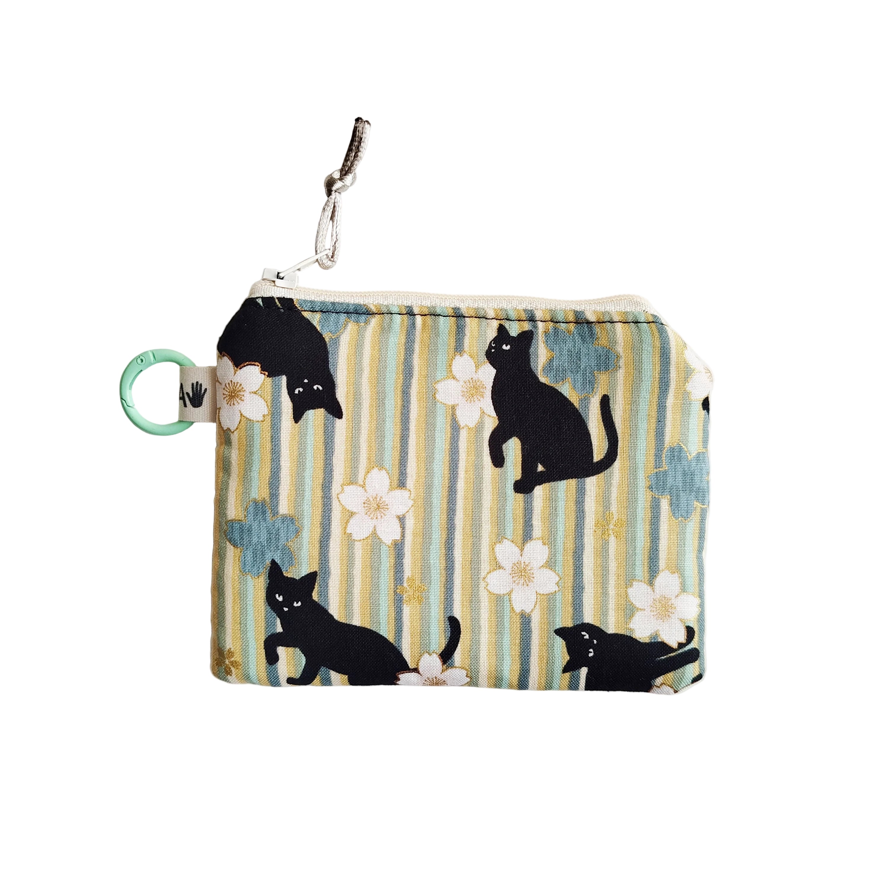 Monedero gatos rayas verdes