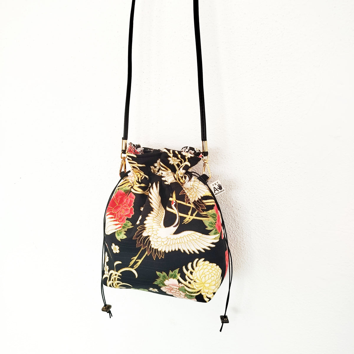 Bombonera satin grullas negro