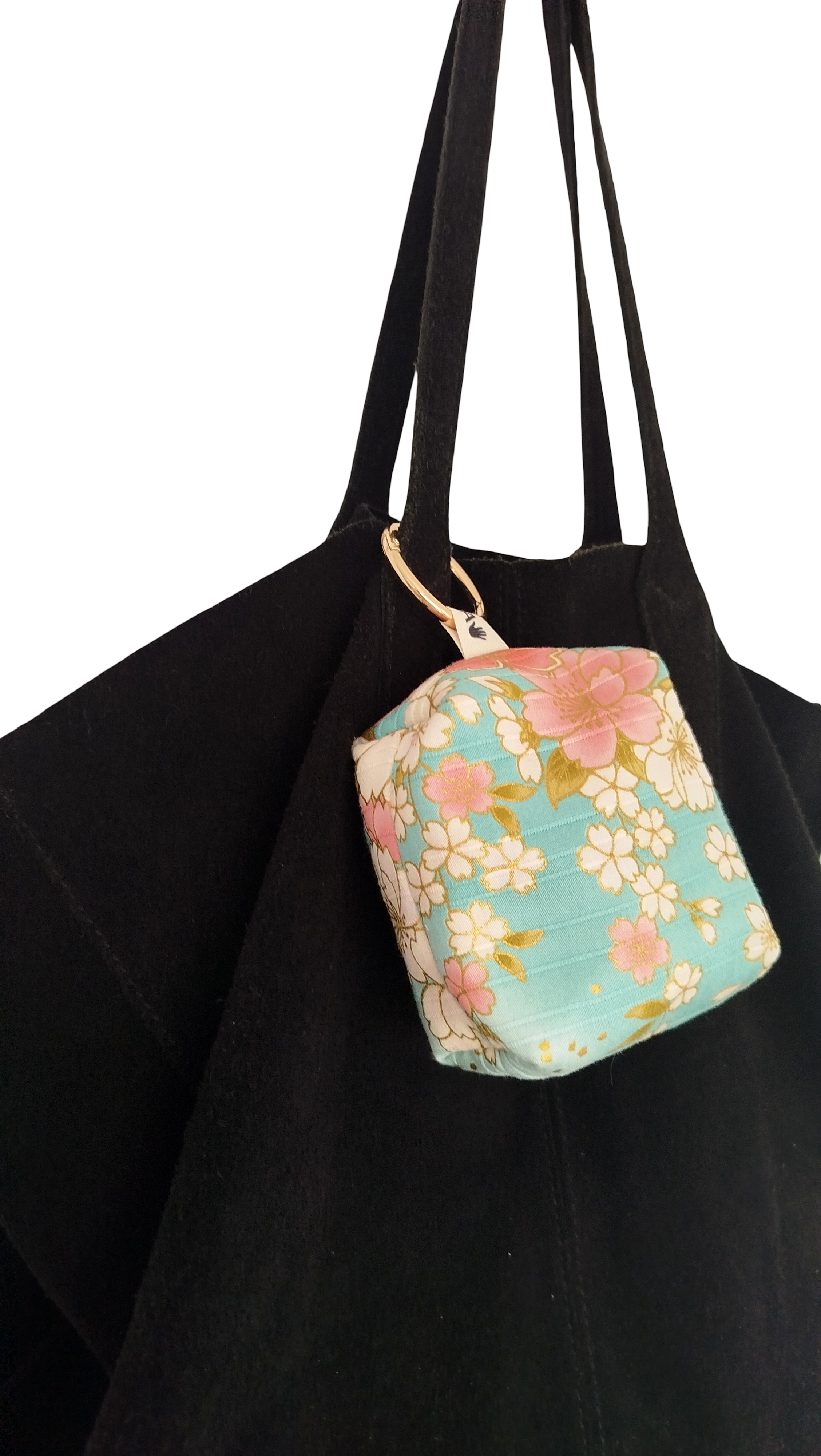 Mini charm satin turquesa
