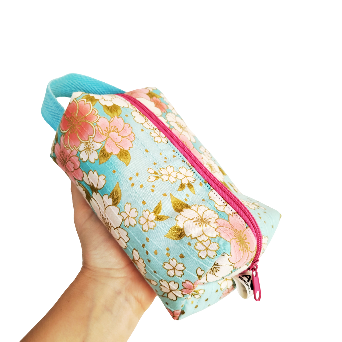 Neceser box satin sakura turquesa