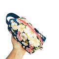 Neceser box satin sakura azul oscuro