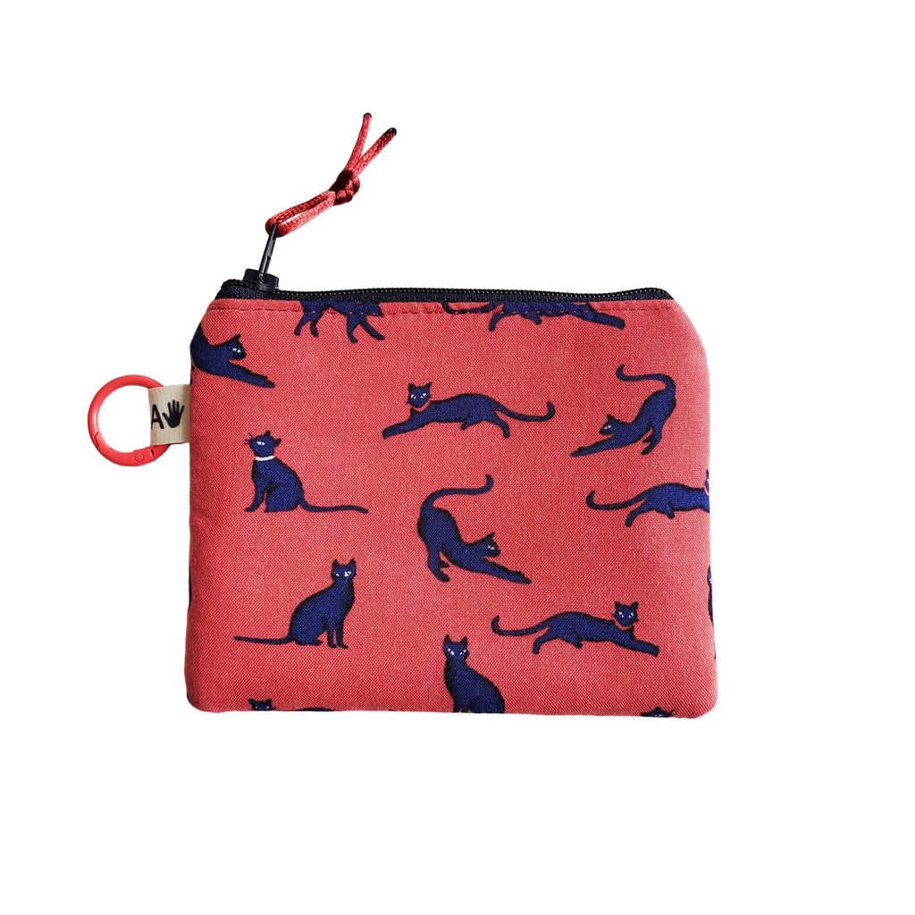 Monedero gatos azul coral