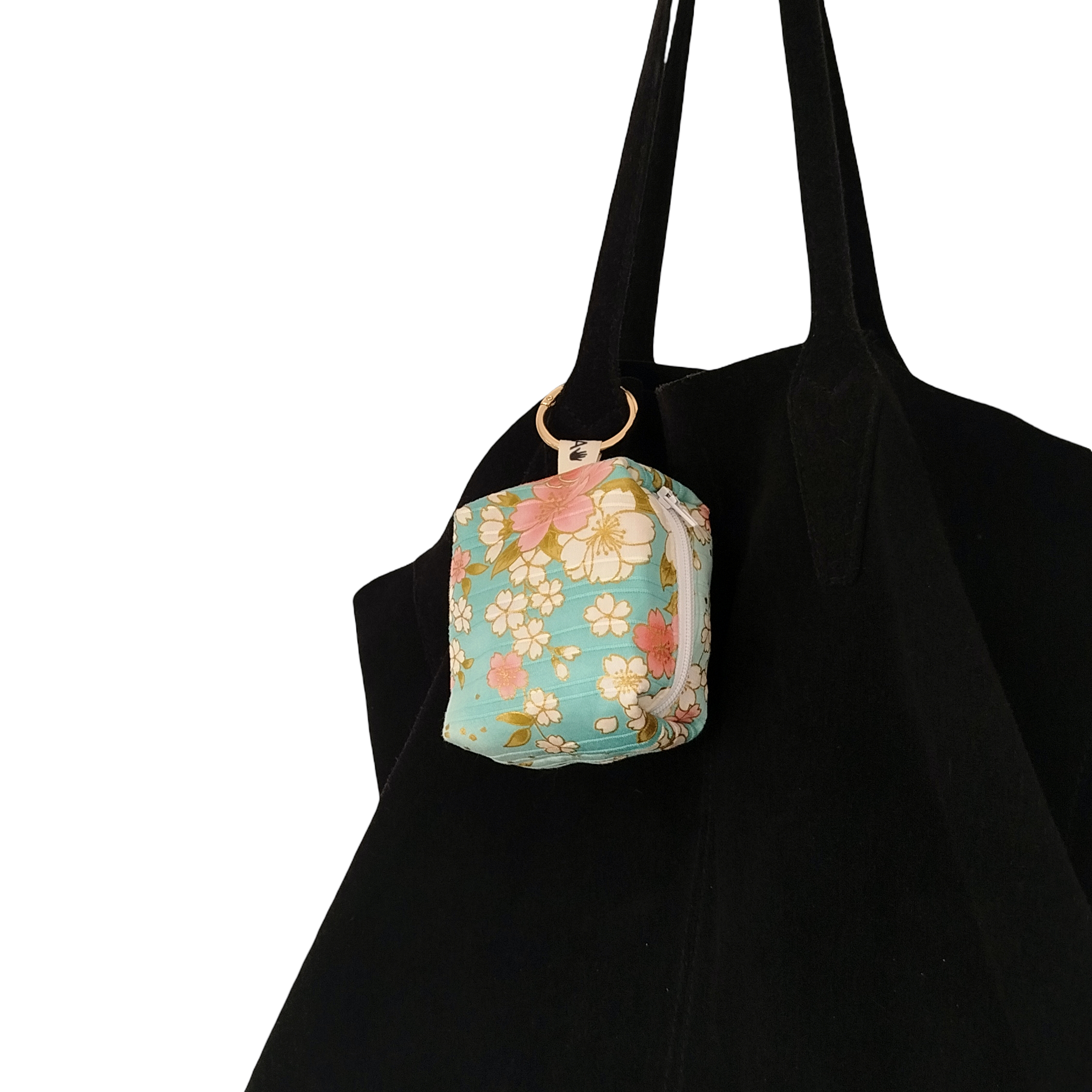 Mini charm satin turquesa