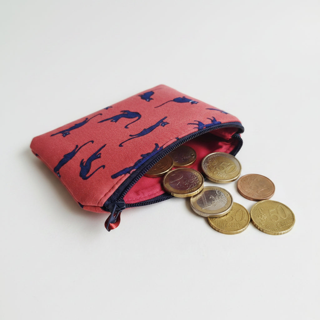 Monedero gatos azul coral
